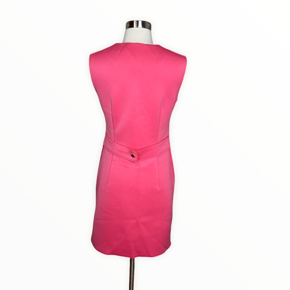Tory Burch Women’s Sleeveless Scuba Mini Dress with Zipper & Flap Pocket - Picture 3 of 10